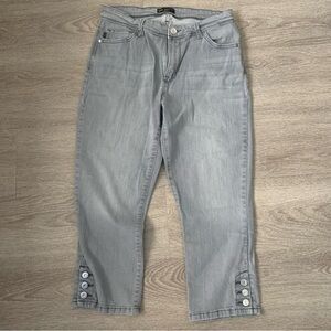 Lee Gray Capri Midrise Fit Size 10